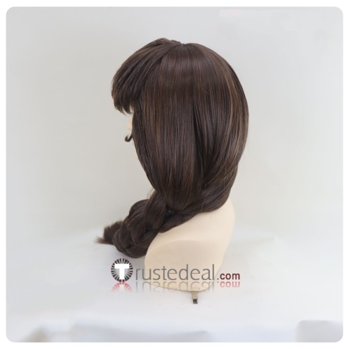 Girls und Panzer Rukuriri Brown Braid Styled Cosplay Wig
