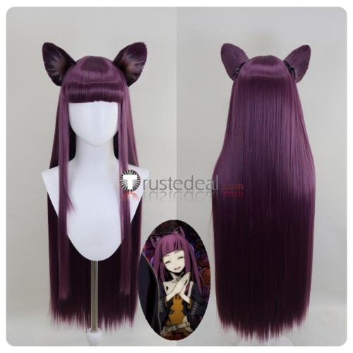 Unlight Chat d'argent Ayn Purple Styled Cosplay Wig