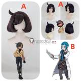 Pokemon Legends Z-A ZA Mable Detective Emma Black Blue Styled Cosplay Wig