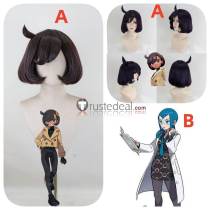 Pokemon Legends Z-A ZA Mable Detective Emma Black Blue Styled Cosplay Wig