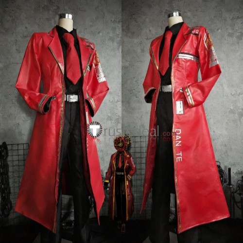 Limbus Company Dante Red Black Pleather Cosplay Costume Custom Size