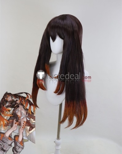 Gachiakuta Amo Empool Black Brown Orange Styled Cosplay Wig 70cm