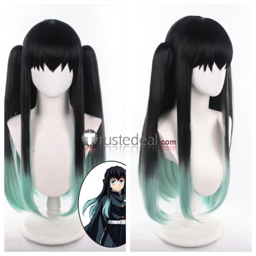 Kimetsu no Yaiba Muichiro Tokito Inosuke Hashibira Nezuko Kamado Black Cosplay Wig