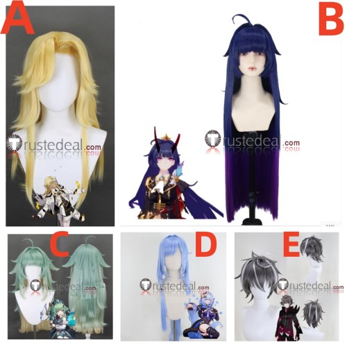 Honkai Star Rail HSR Void Archives Raiden Mei Acheron Huohuo Elysia Chen Tianwu Blonde Blue Green Grey Styled Cosplay Wig