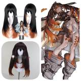 Gachiakuta Amo Empool Riyo Reaper Red Black Brown Orange Styled Cosplay Wig