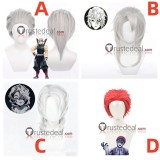Kimetsu no Yaiba Tengen Uzui Rui Akaza Grey White Red Cosplay Wigs