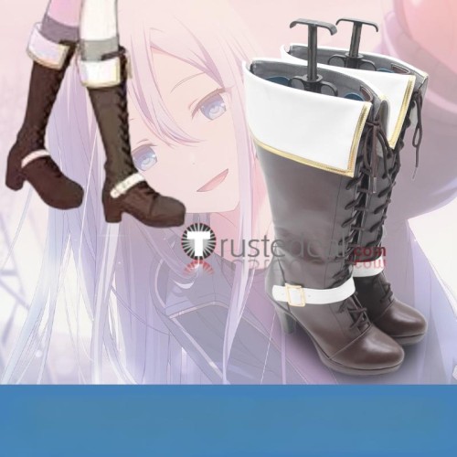 Project Sekai Colorful Stage PJSK ﻿ Nightcord at 25:00 Yoisaki Kanade Black Brown White Purple Cosplay Shoes Boots