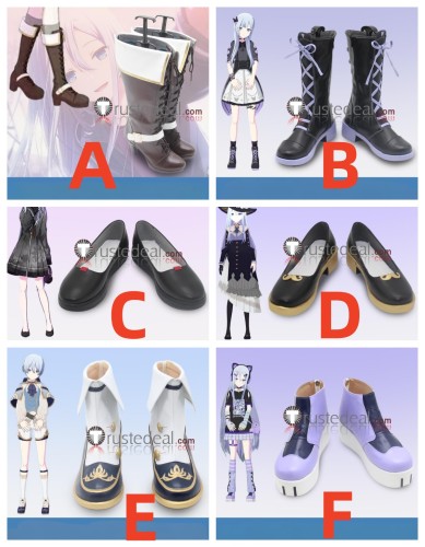 Project Sekai Colorful Stage PJSK ﻿ Nightcord at 25:00 Yoisaki Kanade Black Brown White Purple Cosplay Shoes Boots