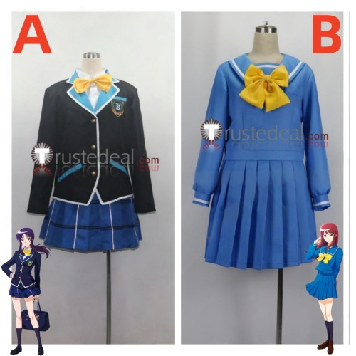 Tokimeki Memorial 4 Female School Uniform Blue Cosplay Costume