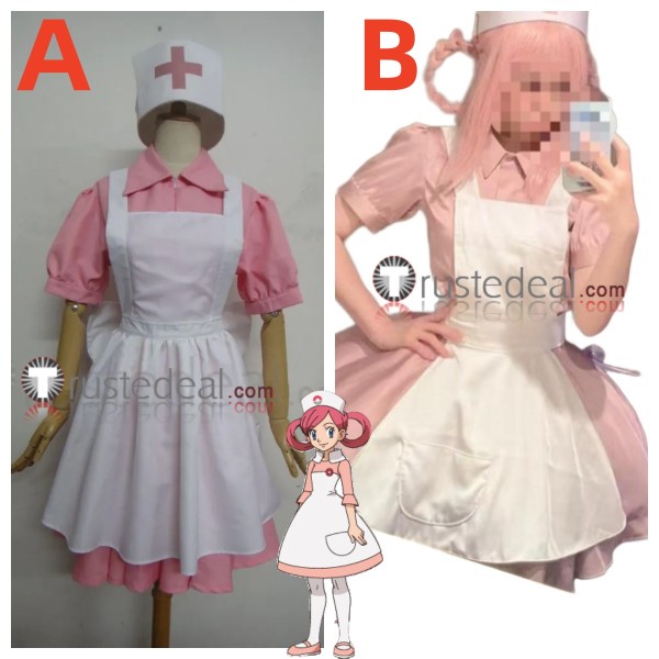 Pokemon Nurse Joy Pink Cosplay Costume