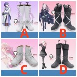 Project Sekai Colorful Stage PJSK Nightcord at 25:00 Akiyama Mizuki Fifth Anniversary Thanksgiving Black White Cosplay Shoes Boots