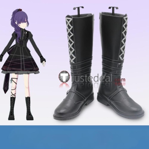 Project Sekai Colorful Stage PJSK Nightcord at 25:00 Asahina Mafuyu Black Cosplay Shoes Boots