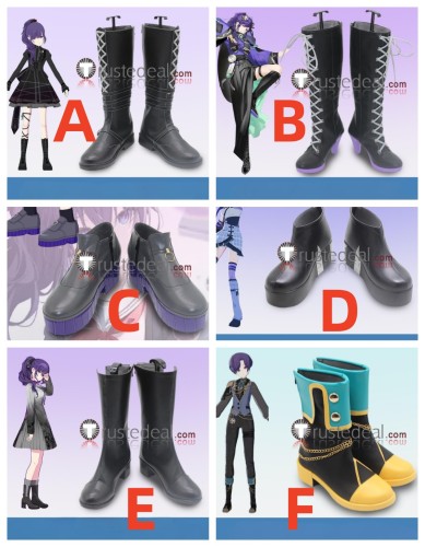 Project Sekai Colorful Stage PJSK Nightcord at 25:00 Asahina Mafuyu Black Cosplay Shoes Boots