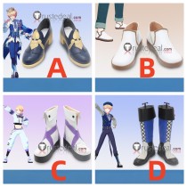 Project Sekai Colorful Stage PJSK Wonderlands x Showtime Tenma Tsukasa Vivid BAD SQUAD Aoyagi Toya Black White Blue Cosplay Shoes Boots