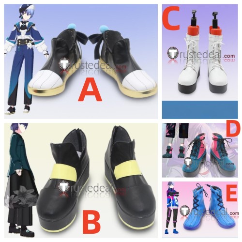 Project Sekai Colorful Stage PJSK Vivid BAD SQUAD Aoyagi Toya Blue White Cosplay Shoes Boots