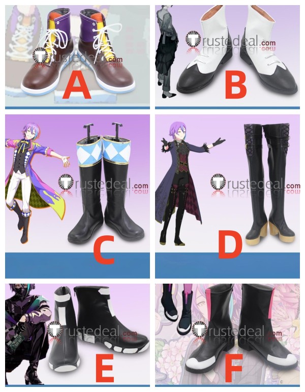 Project Sekai Colorful Stage PJSK ﻿Wonderlands x Showtime Kamishiro Rui Black White Brown Cosplay Shoes Boots