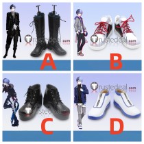 Project Sekai Colorful Stage PJSK Vivid BAD SQUAD Aoyagi Toya ULTRA C Black White Cosplay Shoes Boots
