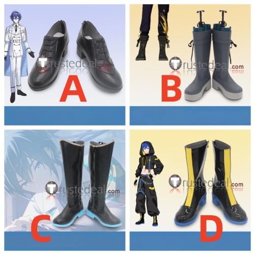Vocaloid Kaito Project Sekai Colorful Stage PJSK Magical Mirai 2023 Black Cosplay Shoes Boots