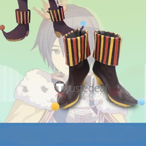 Vocaloid Kaito Project Sekai Colorful Stage PJSK Clown Blue Brown White Cosplay Shoes Boots