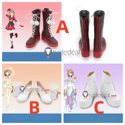Project Sekai Colorful Stage MORE MORE JUMP! Hanasato Minori White Brown Cosplay Shoes Boots