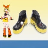 Vocaloid Kagamine Rin 15th Anniversary Magical Mirai 2023 Project Diva X Burning Stone Black White Cosplay Shoes Boots