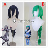 Pokemon Legends ZA Hex Maniac Lebanne Green Purple Black Styled Cosplay Wig