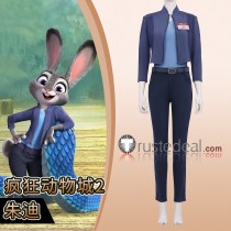 Zootopia 2 Judy Hopps Blue Outfit Cosplay Costume