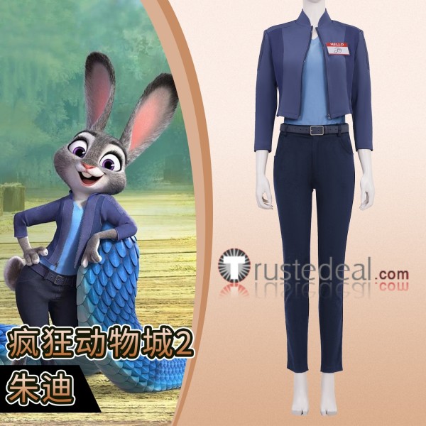 Zootopia 2 Judy Hopps Blue Outfit Cosplay Costume