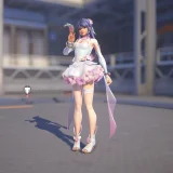 Overwatch 2 Kiriko Hydrangea Legendary Skin Purple Pink Highlight Cosplay Wig