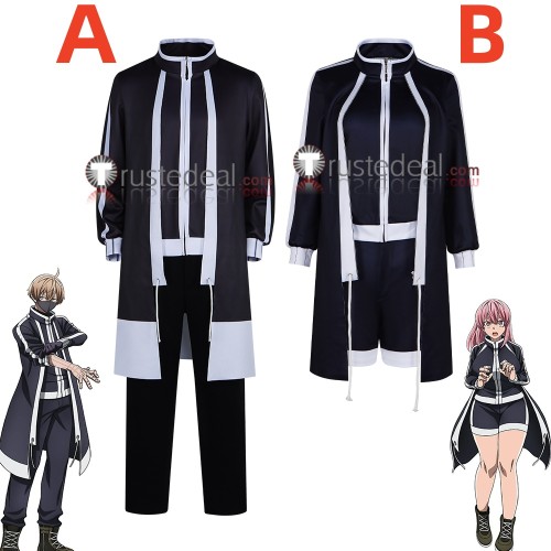 Tougen Anki Legend of the Cursed Blood Rasetsu Academy Female Male Black Uniform Cosplay Costume