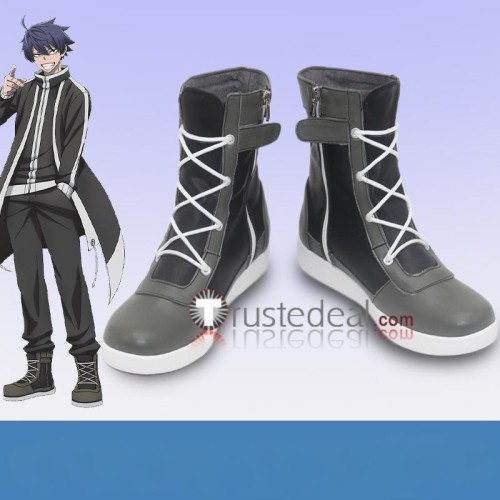 Tougen Anki Legend of the Cursed Blood Shiki Ichinose Tsubakiri Momomiya Black Cosplay Shoes Boots