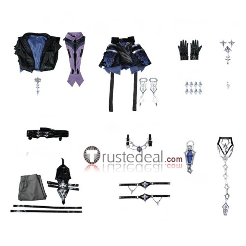 Genshin Impact Guardian Flins Black Outfit Cosplay Costume