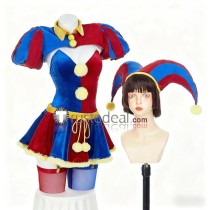 The Amazing Digital Circus Pomni Jester Clown Halloween Cosplay Costume