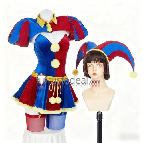 The Amazing Digital Circus Pomni Jester Clown Halloween Cosplay Costume
