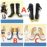 Vocaloid Kagamine Rin 10th Anniversary Magical Mirai 2024 The Raccoon Black White Cosplay Shoes Boots