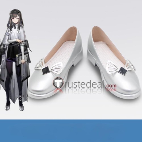Arknights Priestess Lemuen Lappland Black Silver Cosplay Shoes Boots