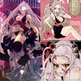 Demon Slayer Kimetsu no Yaiba Daki Koinatsu Koyuki Oiran Geisha Daki Black Grey Cosplay Wigs