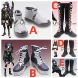 Arknights Young Lemuen Jessica Black Grey Cosplay Shoes Boots