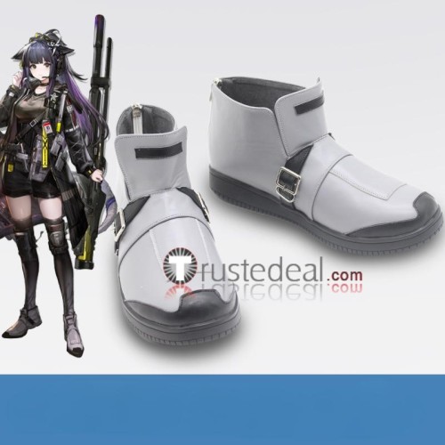 Arknights Young Lemuen Jessica Black Grey Cosplay Shoes Boots
