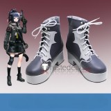 Arknights Young Lemuen Jessica Black Grey Cosplay Shoes Boots