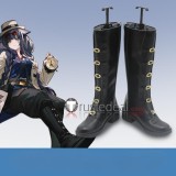 Arknights Young Lemuen Jessica Black Grey Cosplay Shoes Boots
