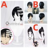 Soul Eater Death the Kid Tsubaki Nakatsukasa Black Styled Cosplay Wig