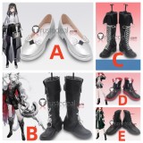 Arknights Priestess Lemuen Lappland Black Silver Cosplay Shoes Boots