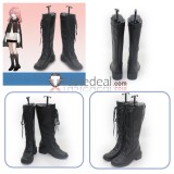 Arknights Young Lemuen Jessica Black Grey Cosplay Shoes Boots