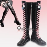 Arknights Young Lemuen Jessica Black Grey Cosplay Shoes Boots