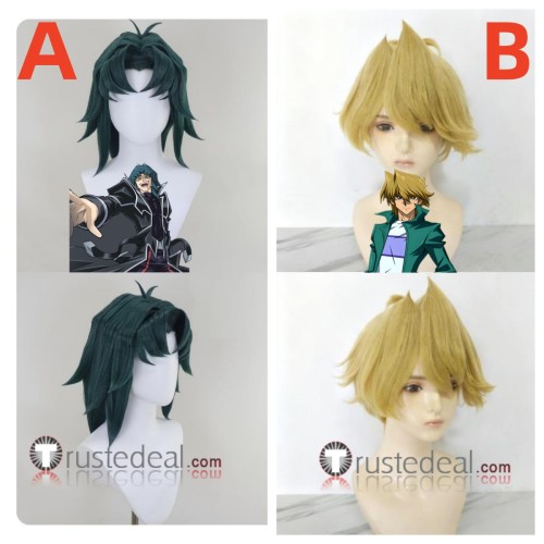 YuGiOh Zane Truesdale Ryo Marufuji Dark Green Joey Wheeler Blonde Styled Cosplay Wig