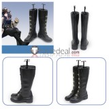Arknights Young Lemuen Jessica Black Grey Cosplay Shoes Boots