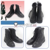 Arknights Priestess Lemuen Lappland Black Silver Cosplay Shoes Boots