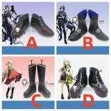 Arknights Tragodia Scene 5th Anniversary Logos Black Cosplay Shoes Boots