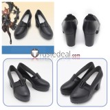 Arknights April Lessing Franka Black White Cosplay Shoes Boots